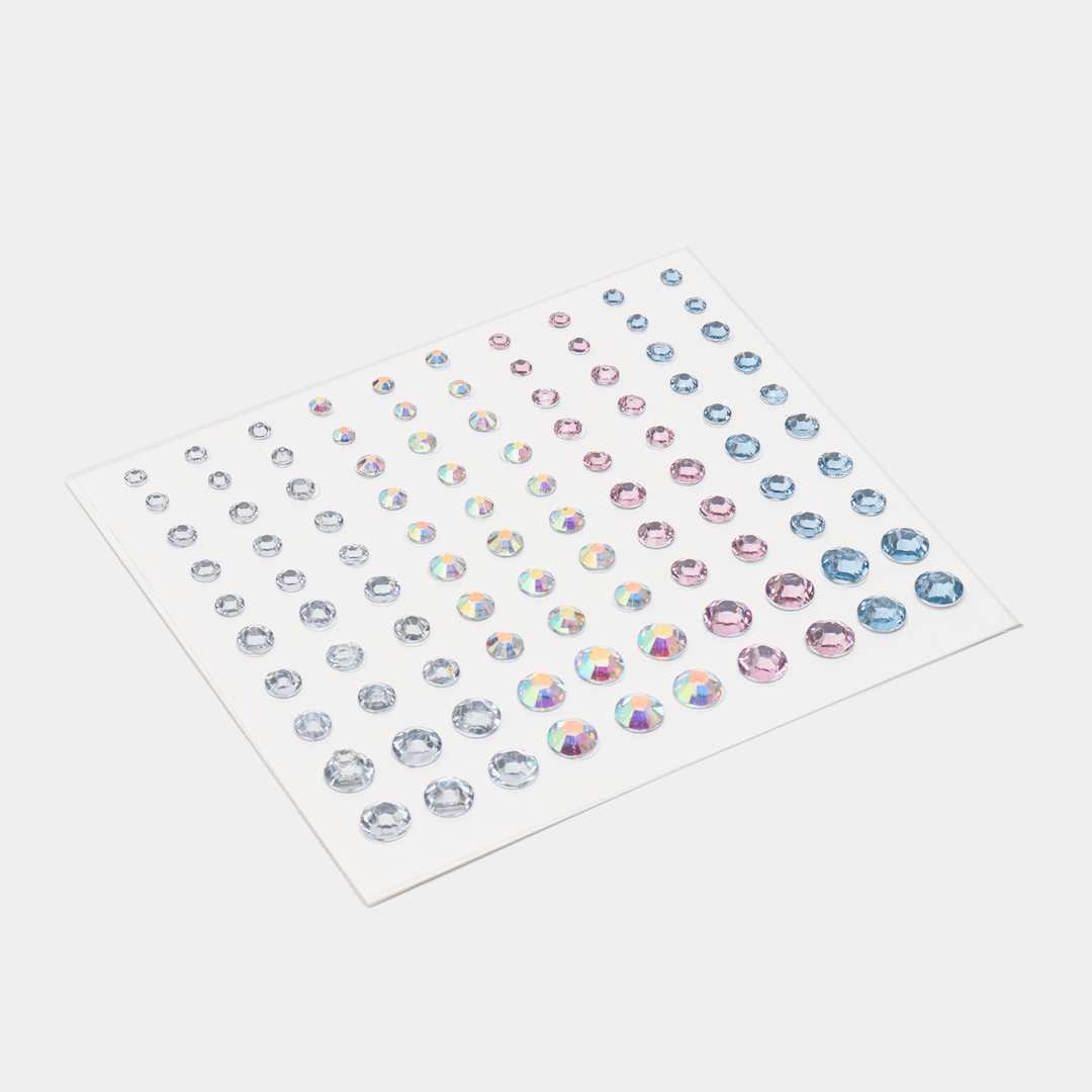 Самоклеящиеся стразы, цветные 100 шт