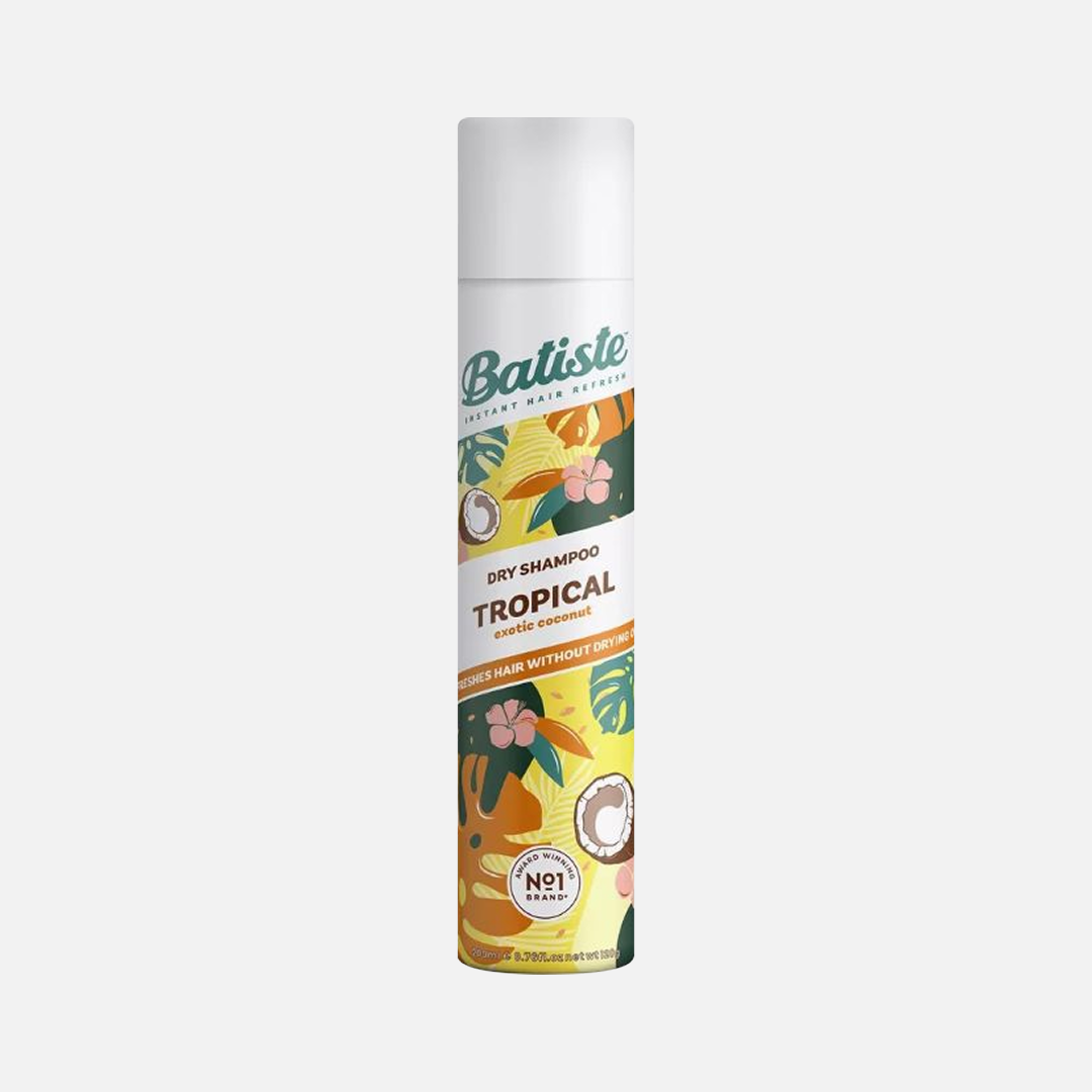 BATISTE DRY SHAMPOO TROPICAL, сухой шампунь с тропическим ароматом, 200 мл
