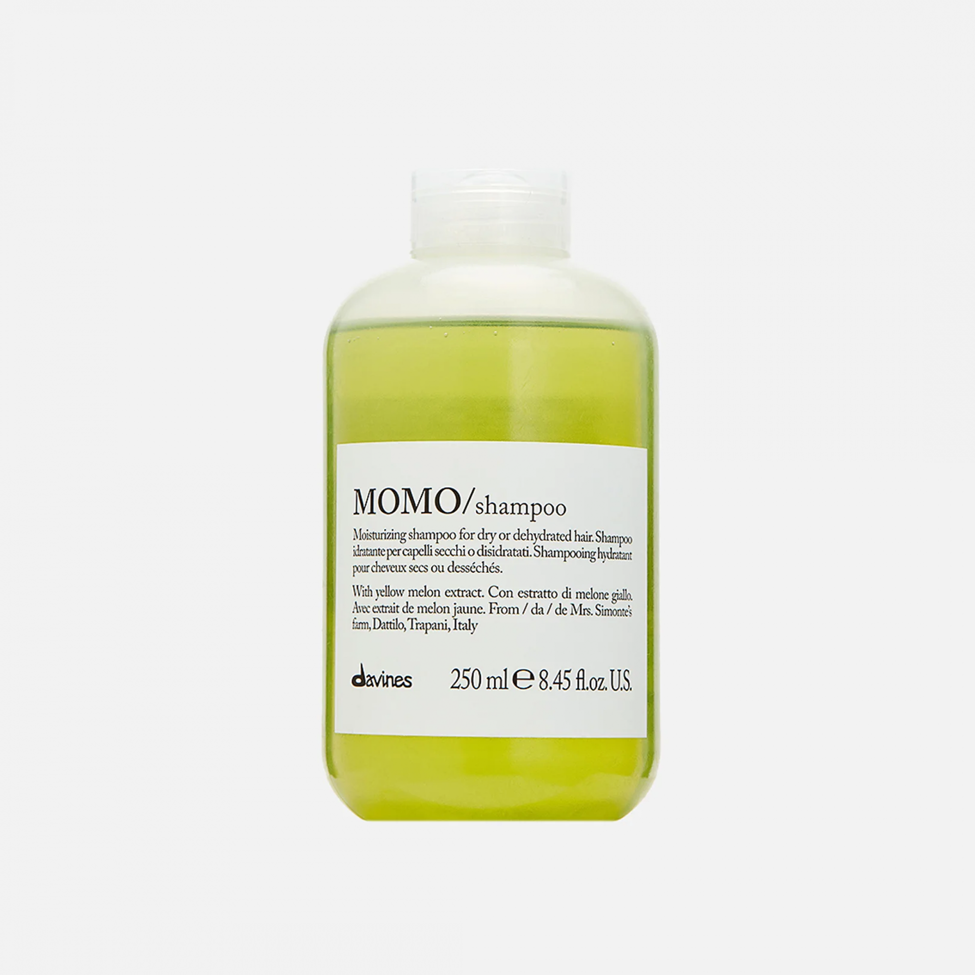 DAVINES MOMO, увлажняющий шампунь для сухих волос с дыней, 250 мл