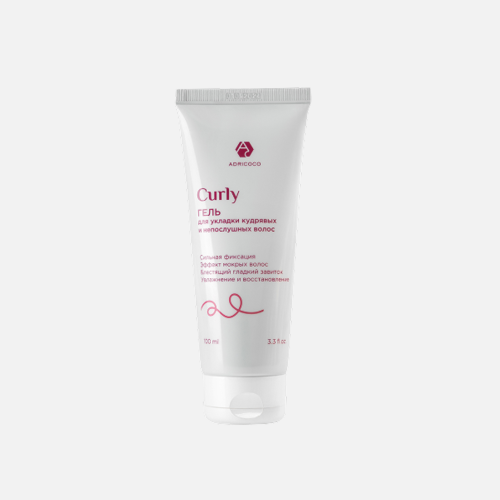 ADRICOCO CURLY, Восстанавливающий  гель для укладки с эффектом мокрых волос сильная фиксация, 100 мл